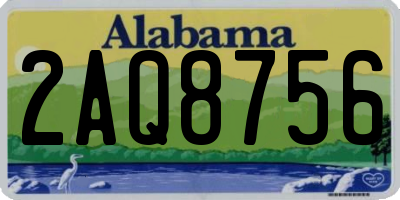 AL license plate 2AQ8756