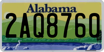 AL license plate 2AQ8760