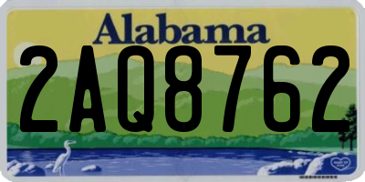 AL license plate 2AQ8762