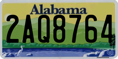 AL license plate 2AQ8764
