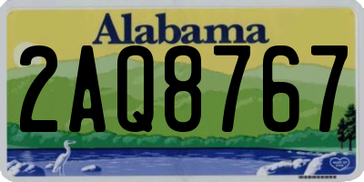 AL license plate 2AQ8767