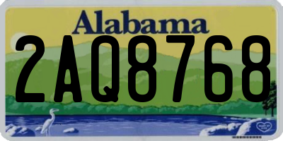 AL license plate 2AQ8768