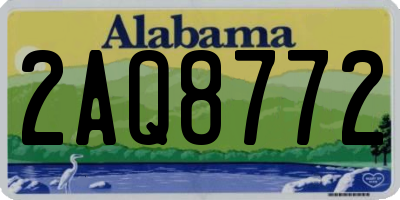 AL license plate 2AQ8772