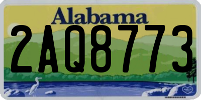 AL license plate 2AQ8773
