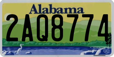 AL license plate 2AQ8774
