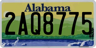 AL license plate 2AQ8775