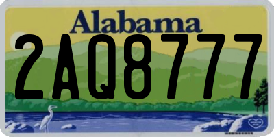 AL license plate 2AQ8777