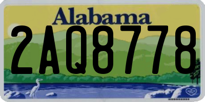 AL license plate 2AQ8778