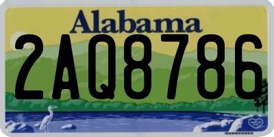 AL license plate 2AQ8786