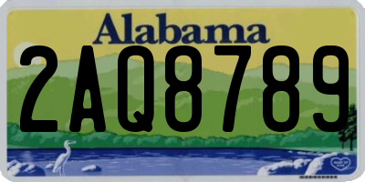 AL license plate 2AQ8789