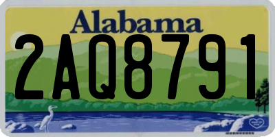 AL license plate 2AQ8791