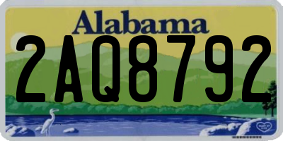 AL license plate 2AQ8792