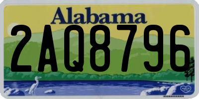 AL license plate 2AQ8796