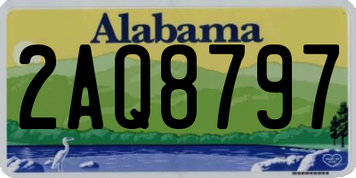 AL license plate 2AQ8797