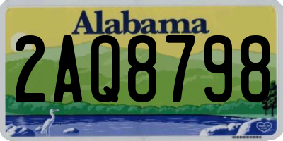 AL license plate 2AQ8798