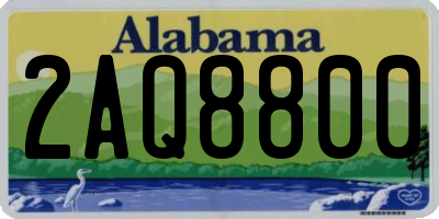 AL license plate 2AQ8800