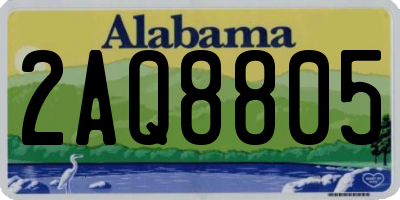 AL license plate 2AQ8805