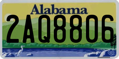 AL license plate 2AQ8806