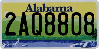 AL license plate 2AQ8808