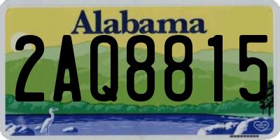 AL license plate 2AQ8815