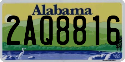 AL license plate 2AQ8816