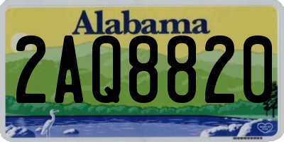 AL license plate 2AQ8820
