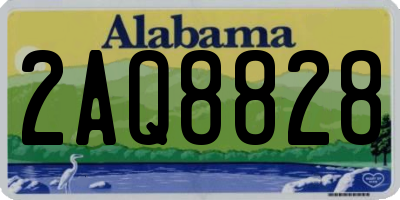 AL license plate 2AQ8828