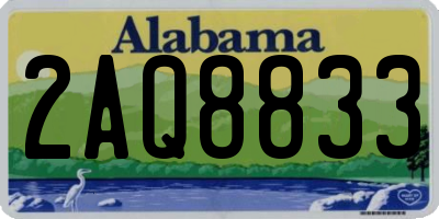 AL license plate 2AQ8833