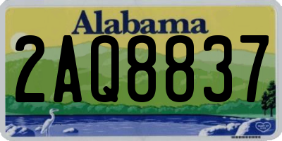 AL license plate 2AQ8837