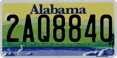 AL license plate 2AQ8840