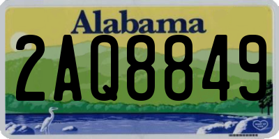 AL license plate 2AQ8849