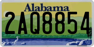 AL license plate 2AQ8854
