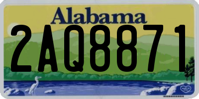 AL license plate 2AQ8871