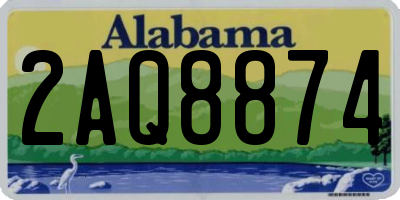 AL license plate 2AQ8874