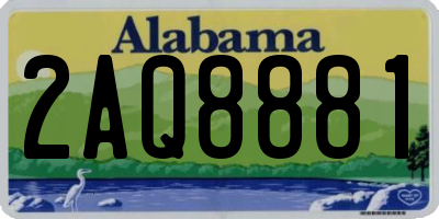AL license plate 2AQ8881