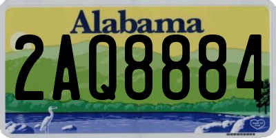 AL license plate 2AQ8884