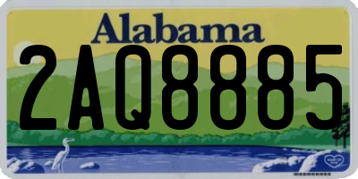 AL license plate 2AQ8885