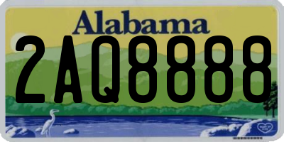 AL license plate 2AQ8888