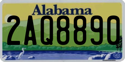 AL license plate 2AQ8890