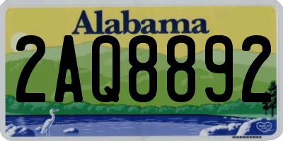 AL license plate 2AQ8892