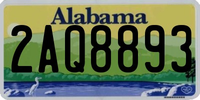 AL license plate 2AQ8893