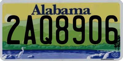 AL license plate 2AQ8906
