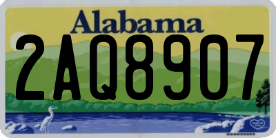 AL license plate 2AQ8907