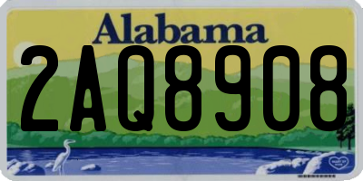 AL license plate 2AQ8908