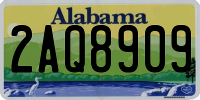 AL license plate 2AQ8909