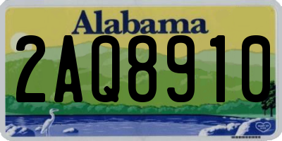 AL license plate 2AQ8910