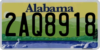 AL license plate 2AQ8918