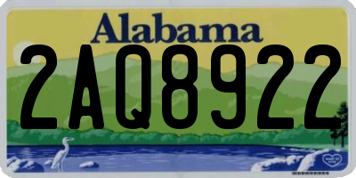 AL license plate 2AQ8922