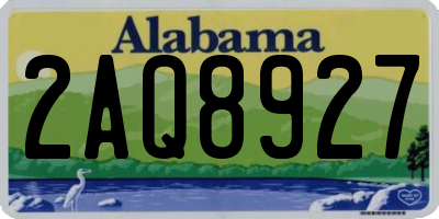 AL license plate 2AQ8927