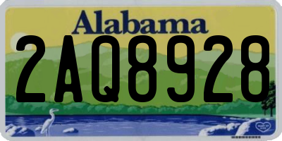 AL license plate 2AQ8928